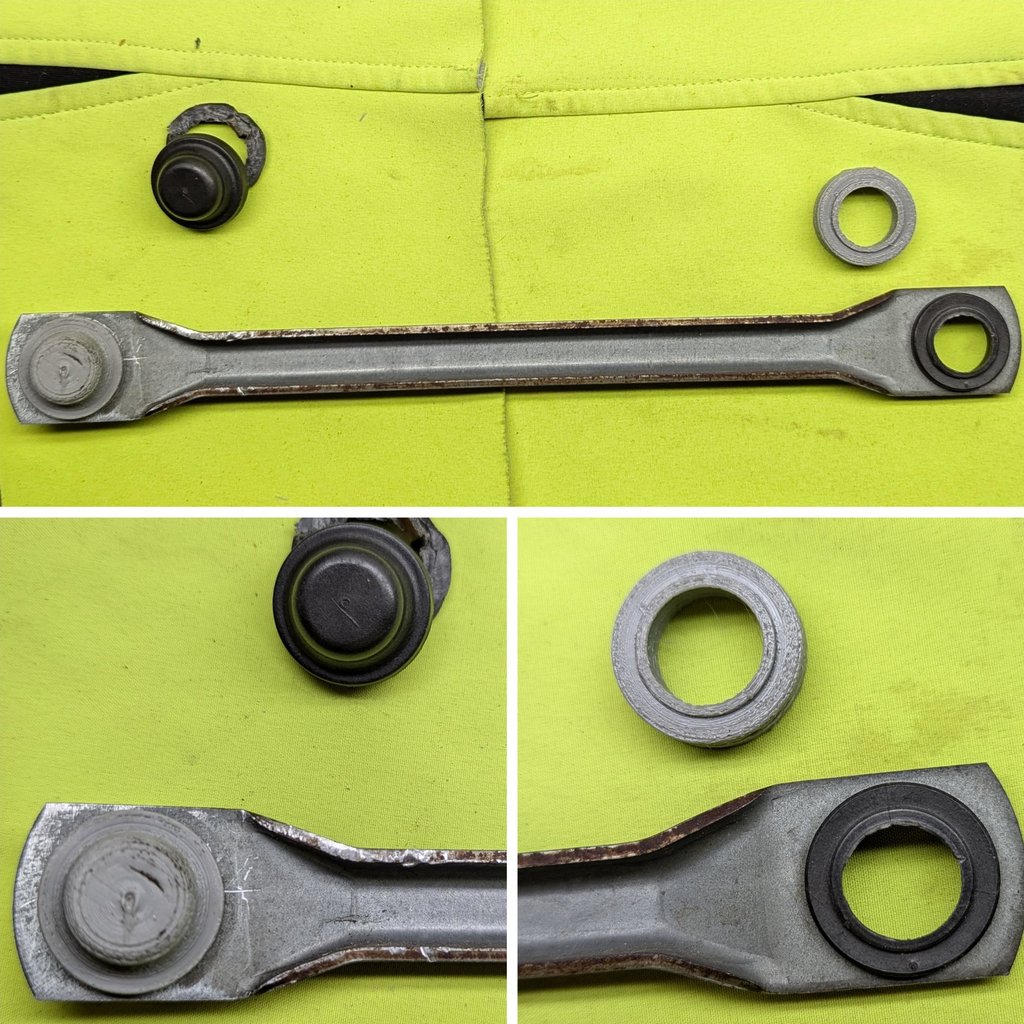 Grommets Installed into Linkage Arm