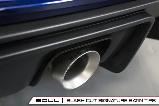 Soul-Performance-Products-Porsche-718-GT4-Spyder-GTS-Bolt-On-Tips-Slash-Cut-Double-Wall-Signature-Satin-Product-Installed-510x340.jpg