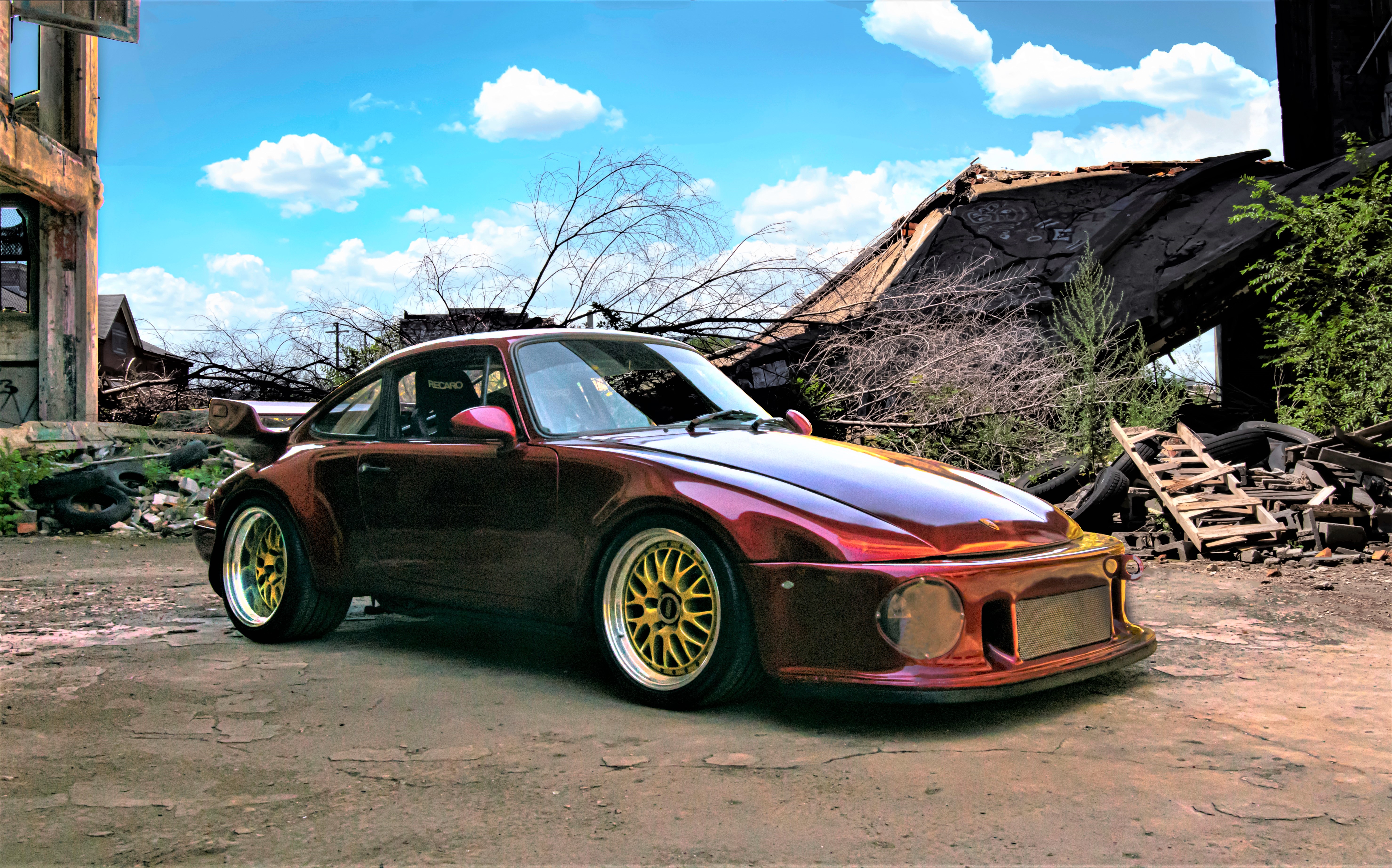 my porsche @ the 100 yr old packard plant ruins, blue skys BEST SHOT LIGHTENED.jpg