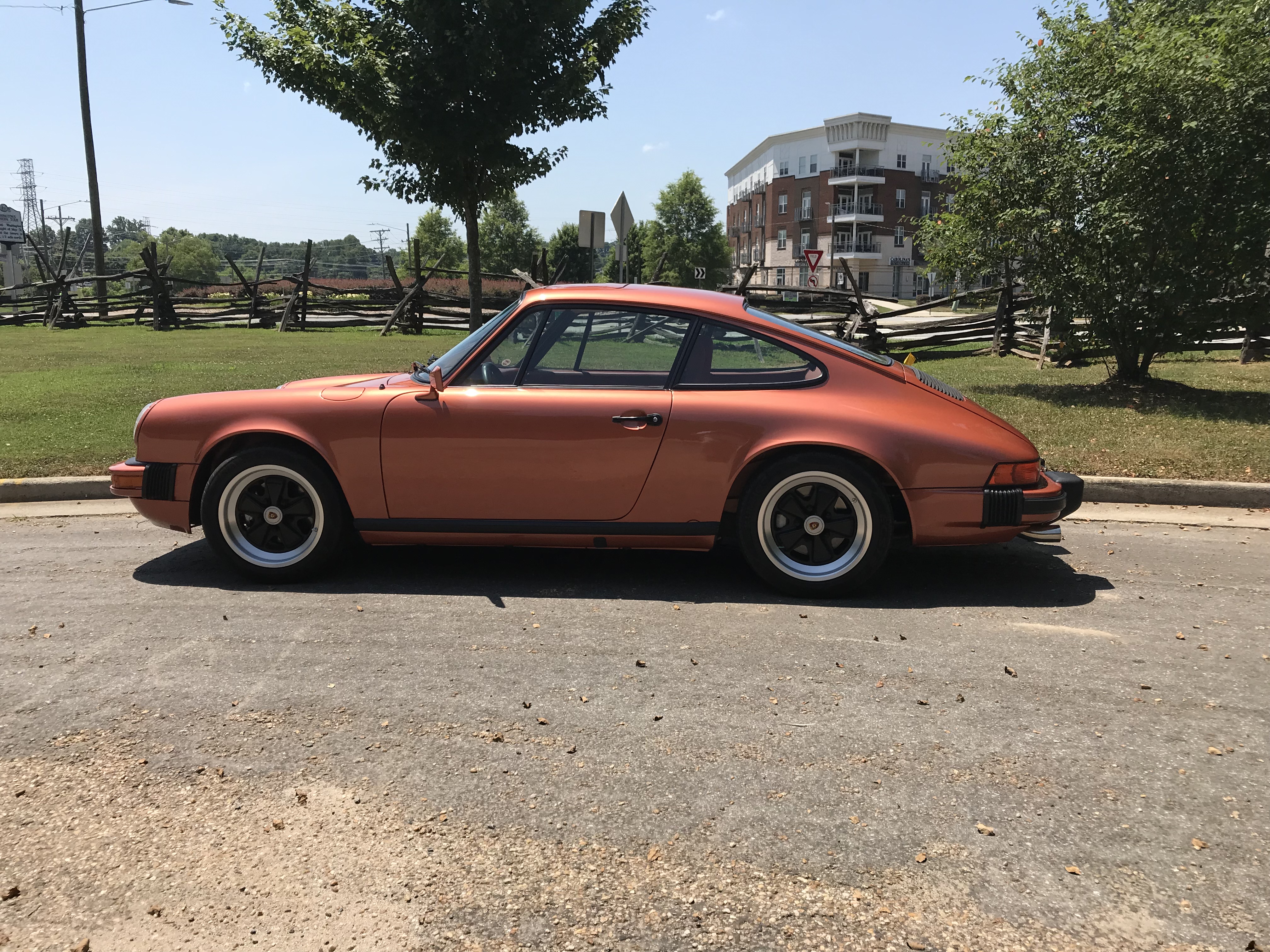 75 911S - One owner car in original color Salmon Metallic paint. Engine rebuild and upgrades 2015 by Supertec Performance. Sunroof and factory AC. Car was lowered by selling dealership in Denver, Colo.