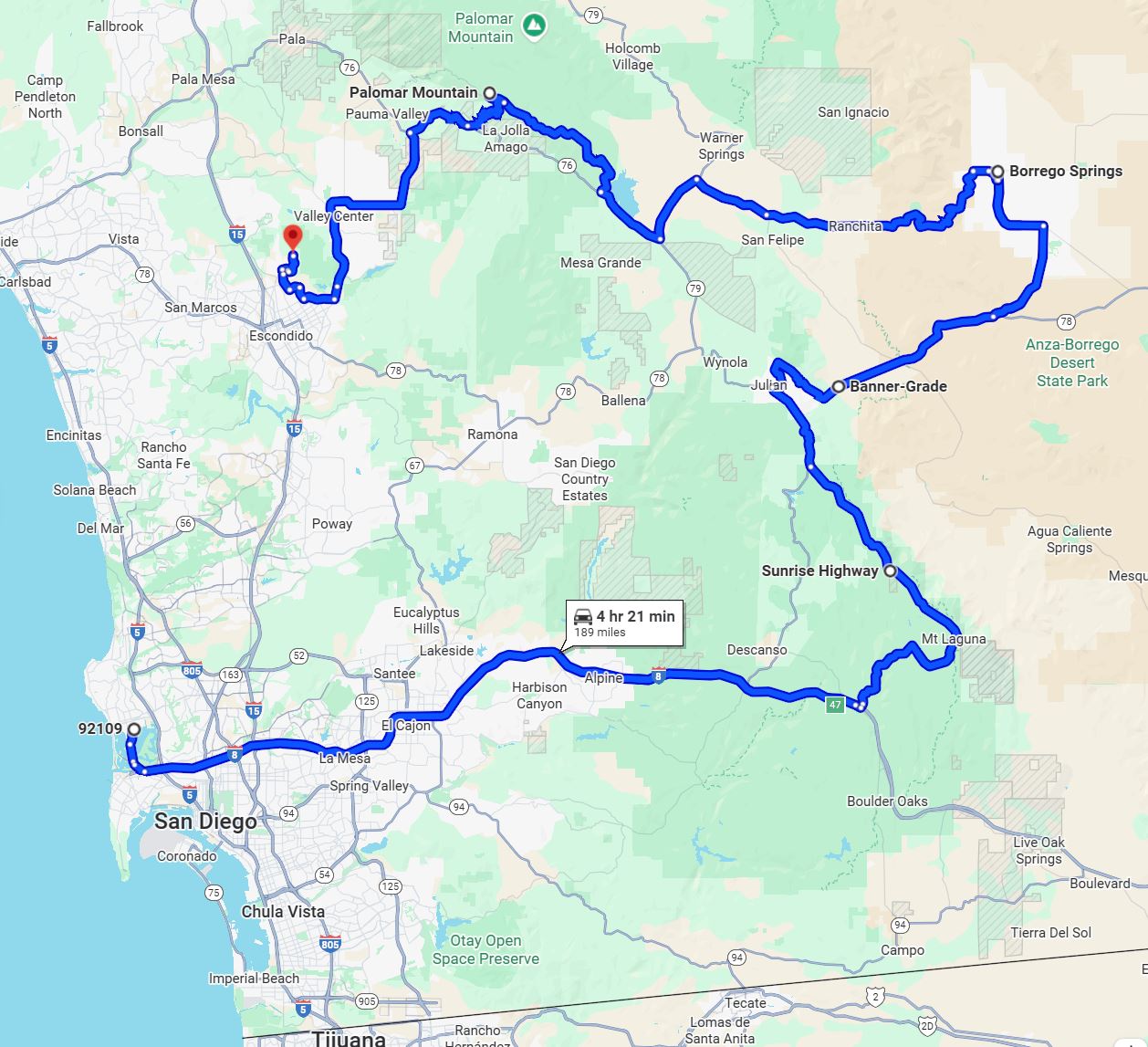Fun roads in San Diego