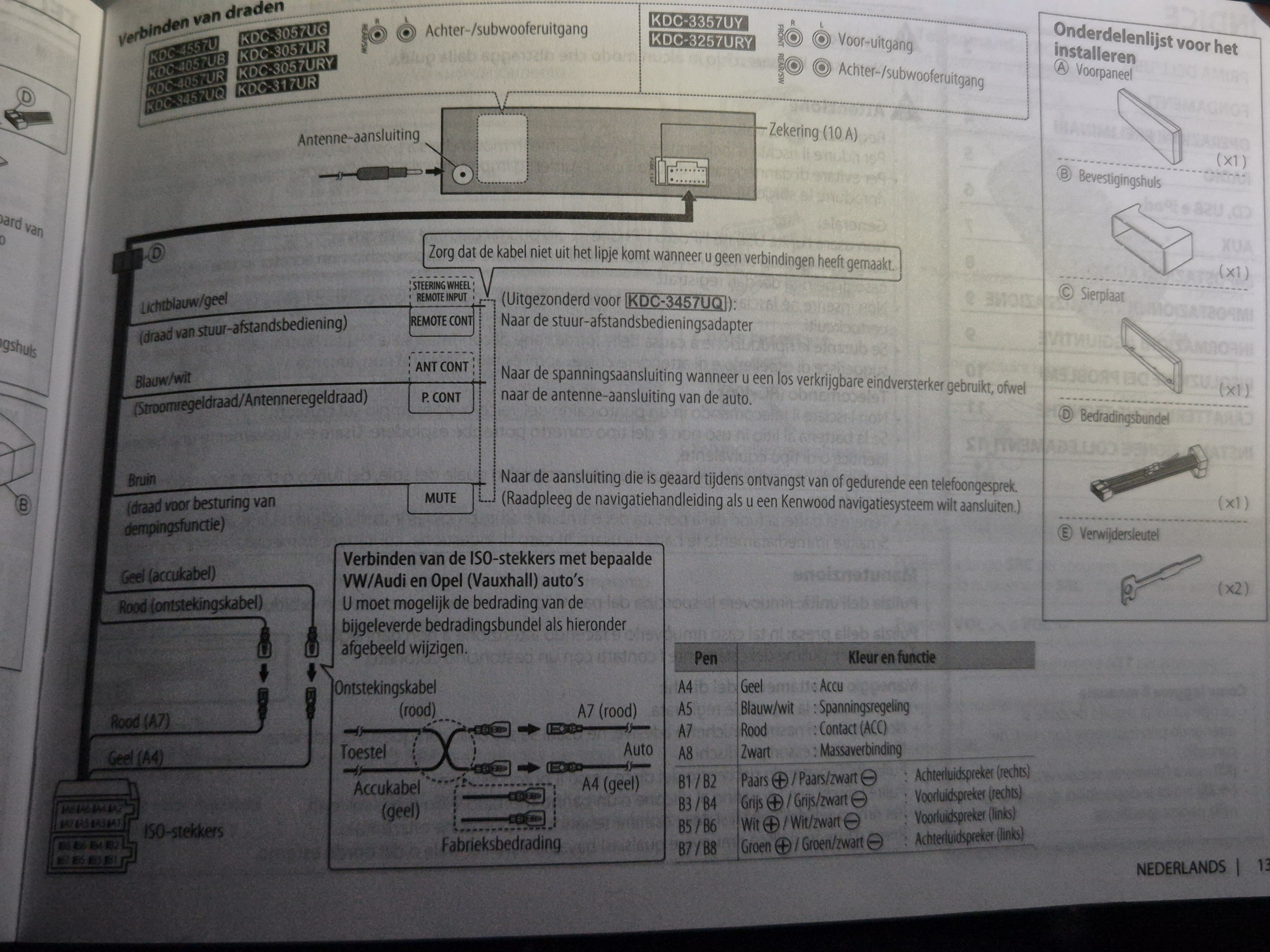 Old radio pinout