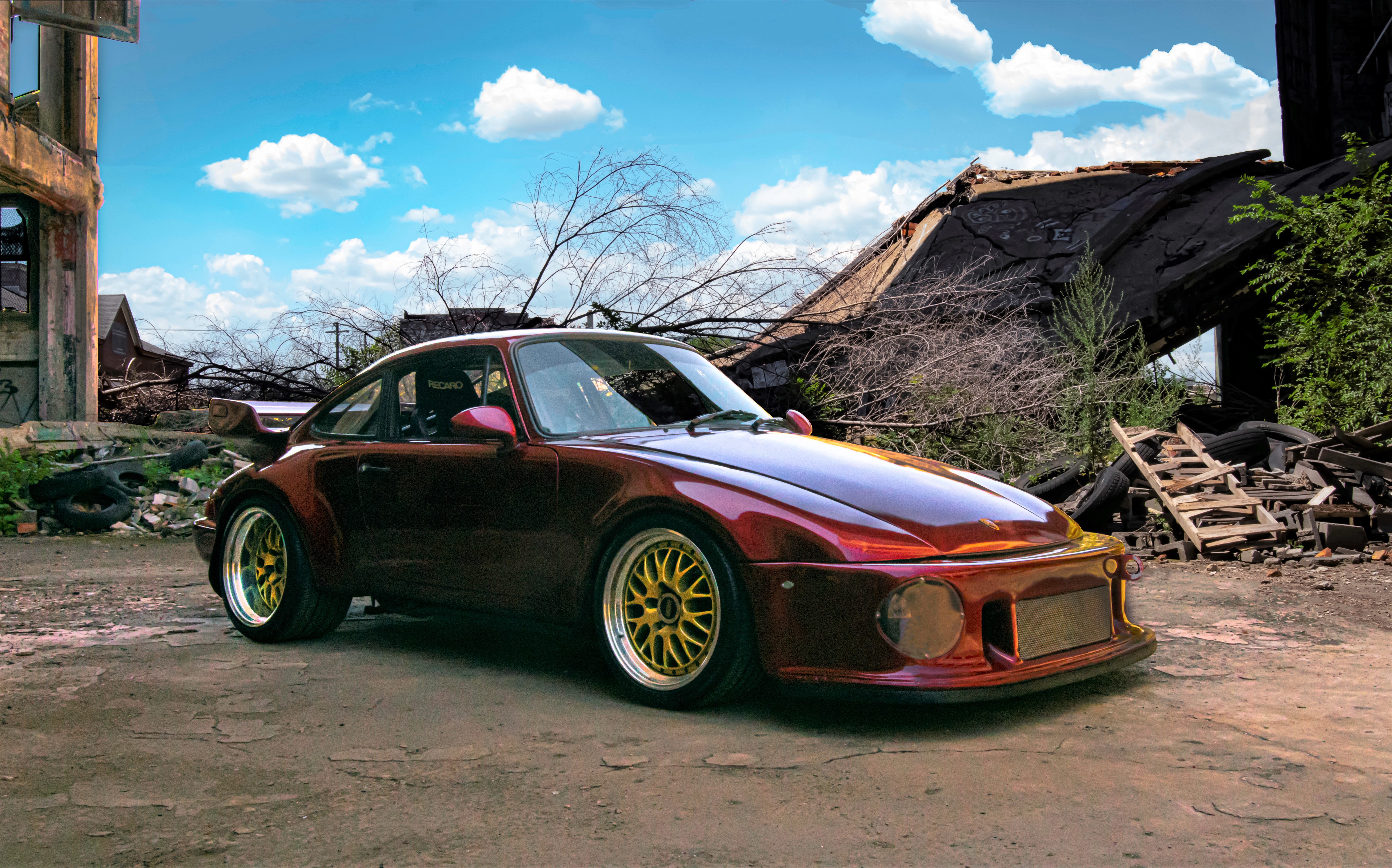 my porsche @ the 100 yr old packard plant ruins, blue skys BEST SHOT FULL FILE SZ LIGHTENED.jpg