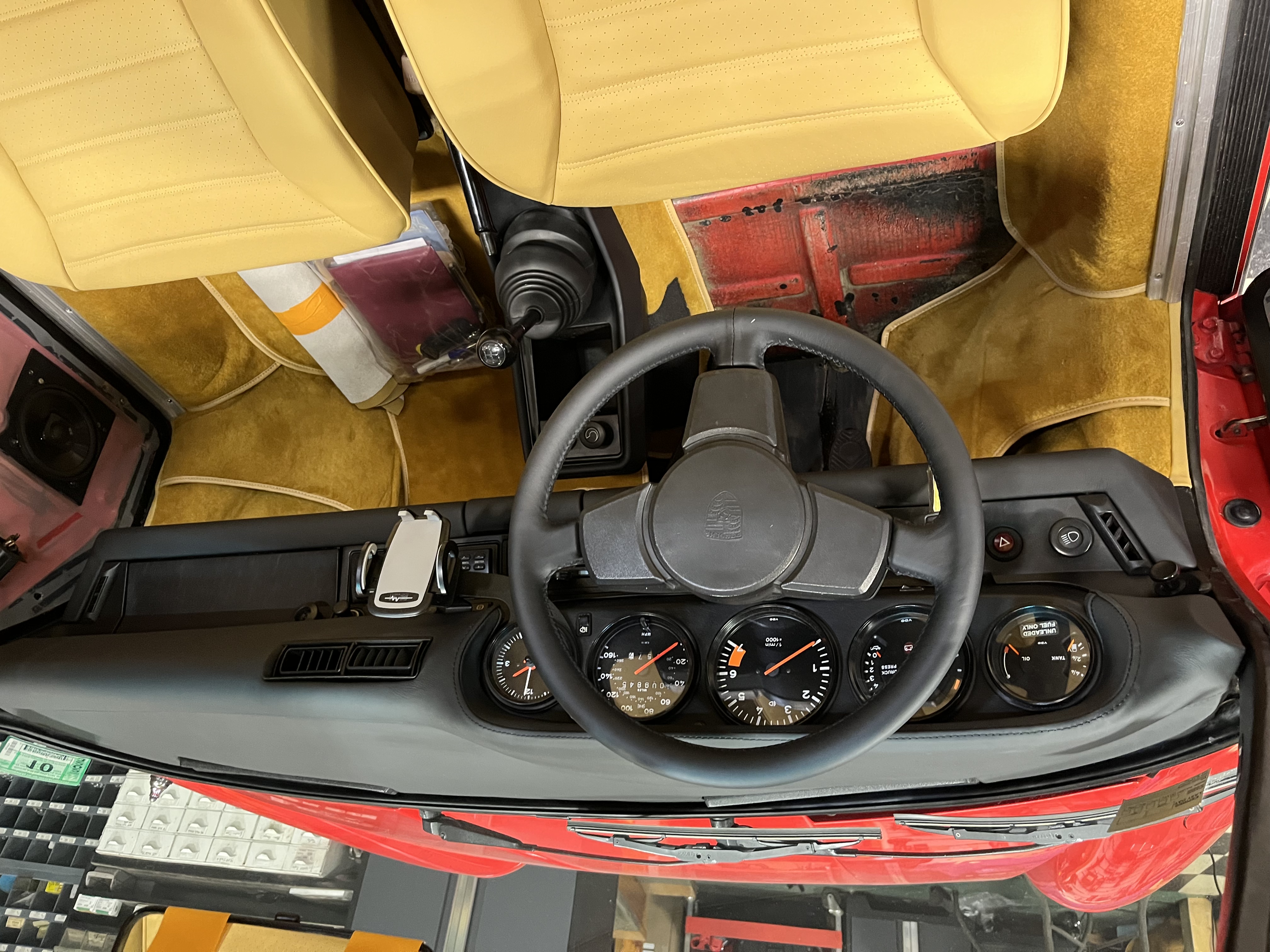 Recovered steering wheel, and interior almost done.